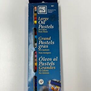 NIB Unopened Loew Cornell Large Oil Pastels 24 Non-toxic Colors #907